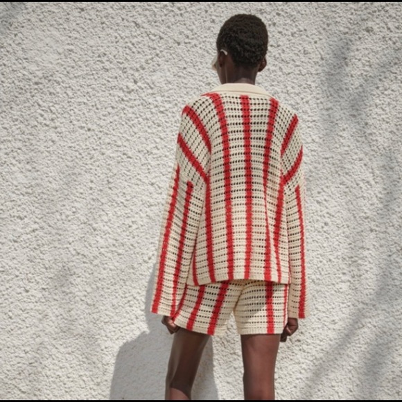 NWT Zara Openwork Knit Shorts - Picture 3 of 10